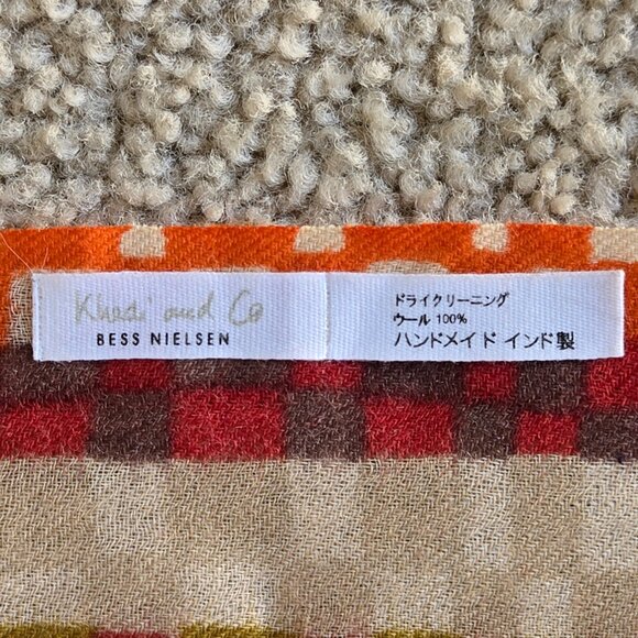 100% Wool Scarf Shawl Scandanavian Design Khadi and Co Denmark - Picture 8 of 12